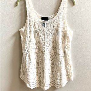 Cynthia Rowly lace tank, size M